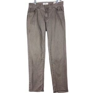 Brax Cooper Fancy‎ Jeans Mens 34 Brown Textured Denim Straight Stretch 34x33